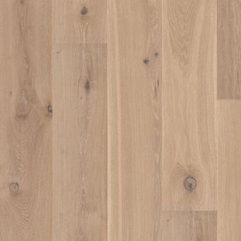 Boen Chalet and Chaletino Oak Coral Country gleaming white pigmented, 4V bevel Chaletino Live Natural 