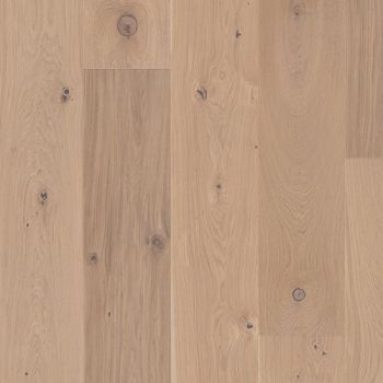 Boen Chalet and Chaletino Oak white Traditional pale white pigmentation, 4V bevel Chaletino Live Natural 